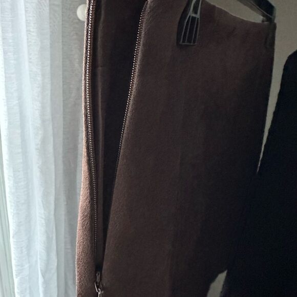Dark Brown Suede Mini Skirt Size 4 WHBM Chocolate brown - Picture 9 of 9